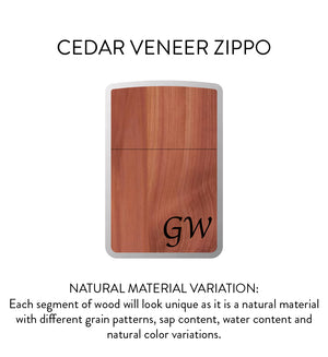 Cedar Zippo Lighter